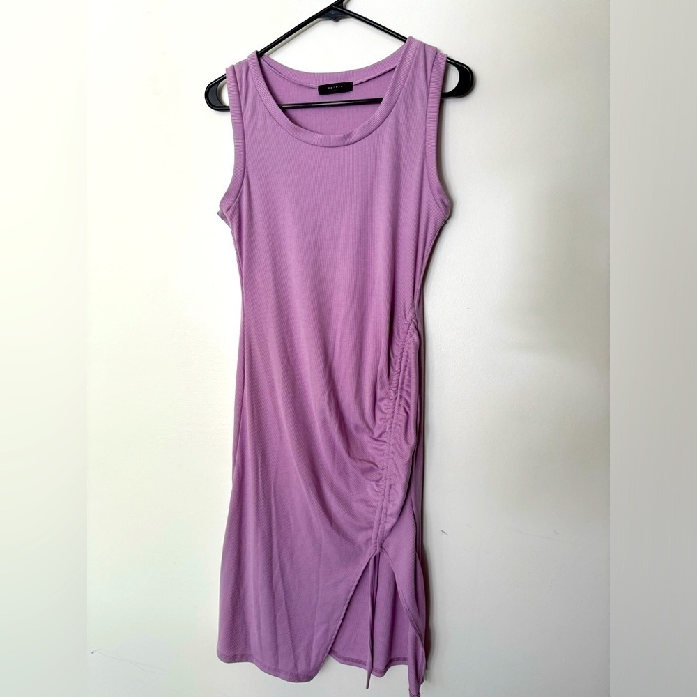 21 Saints Ribbed Lilac Midi Dress